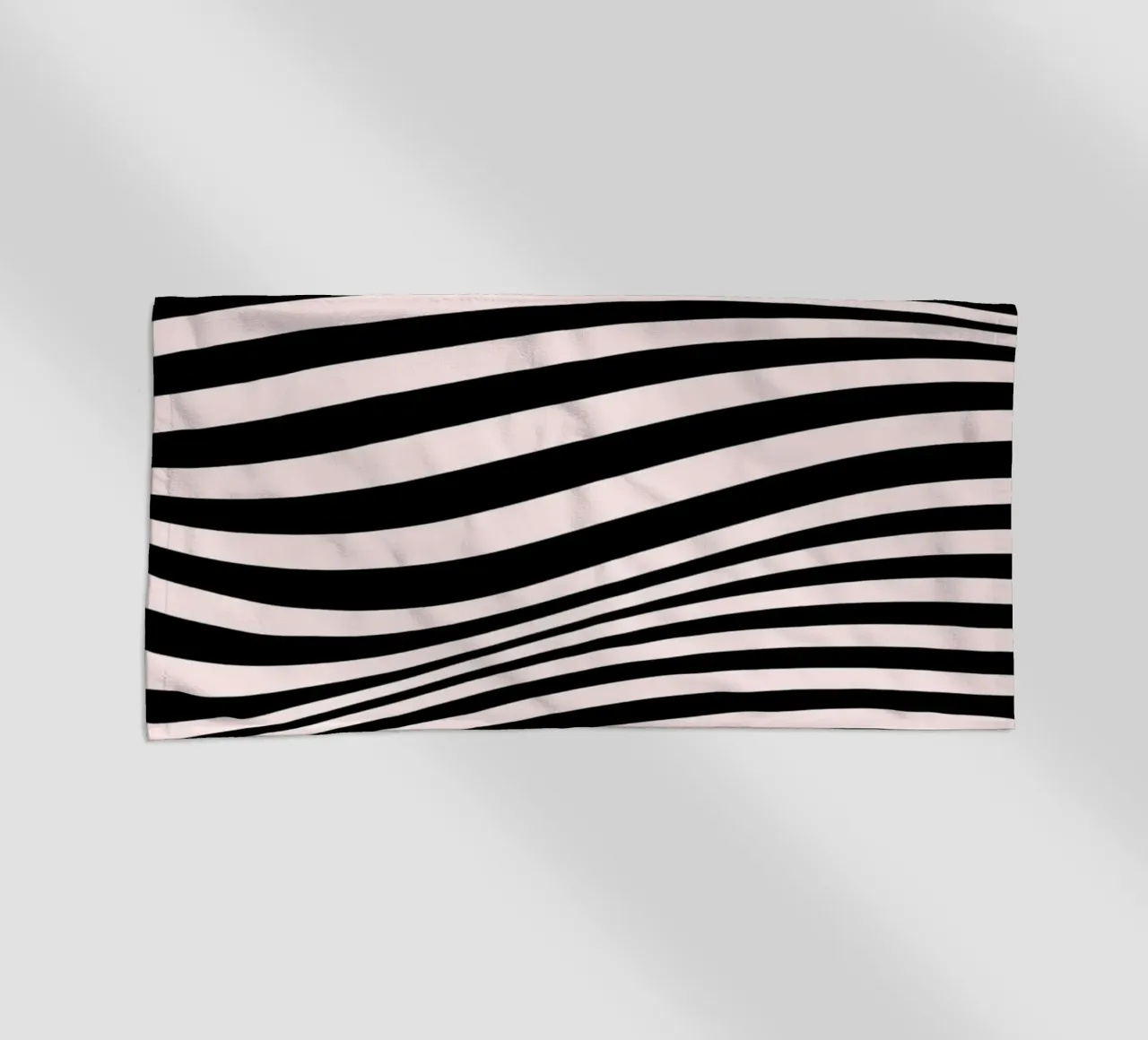 Bauhaus Abstract Wavy Lines Optical Art Print beach towel by NorwesClub