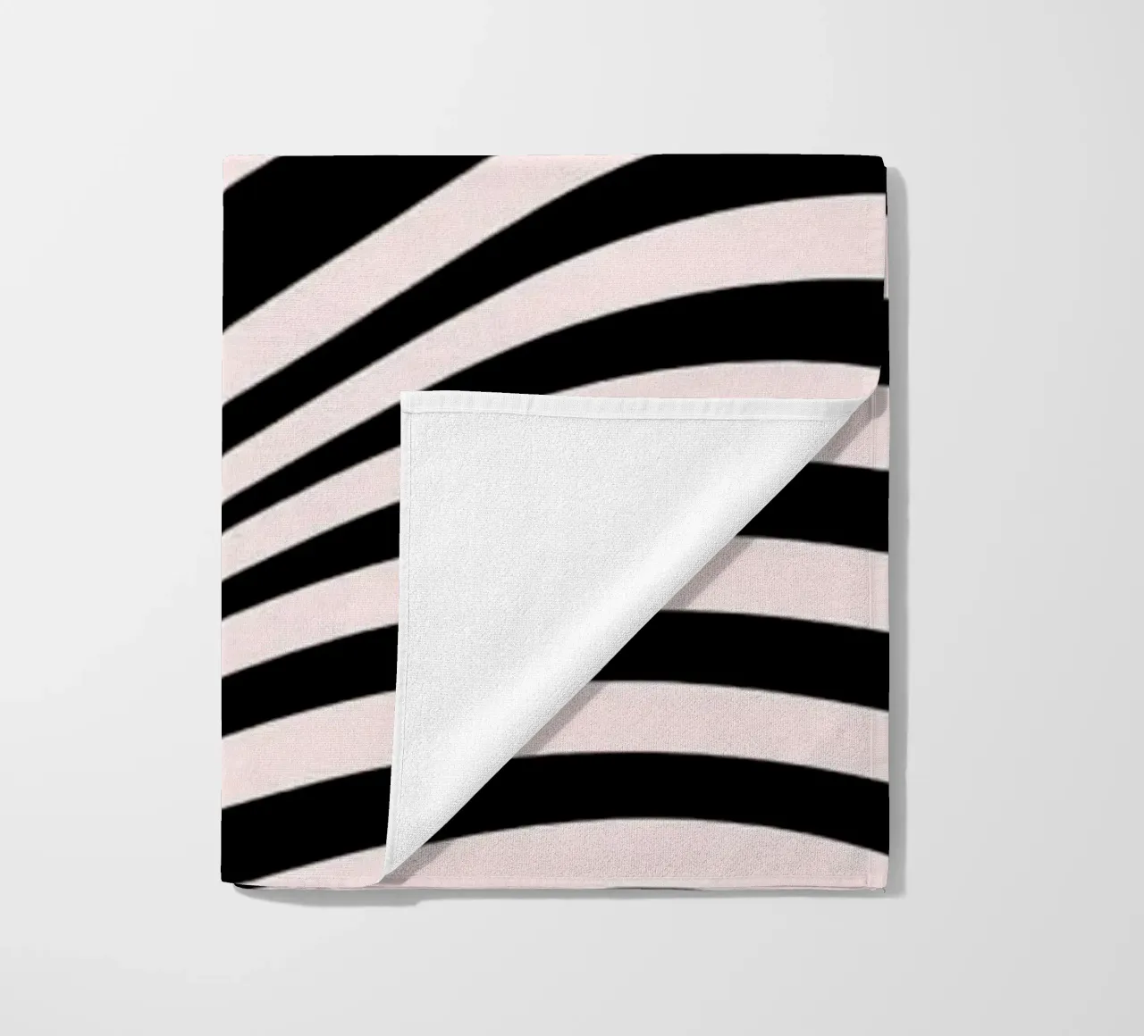 Bauhaus Abstract Wavy Lines Optical Art Print beach towel by NorwesClub