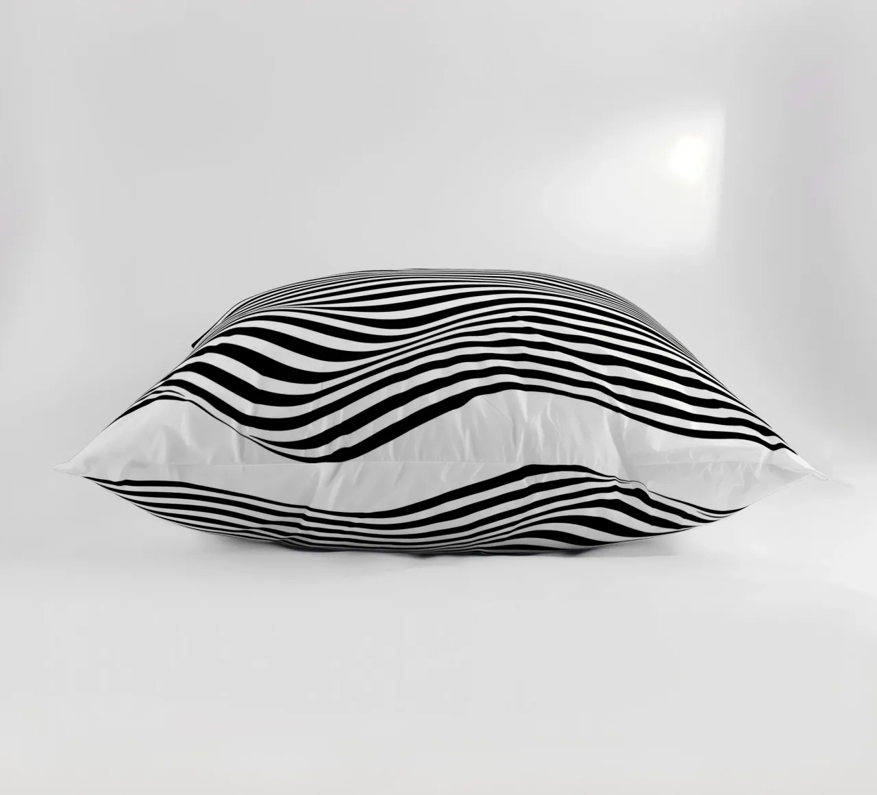 Bauhaus Abstract Wavy Lines Optical Art Print decorative cushion by NorwesClub
