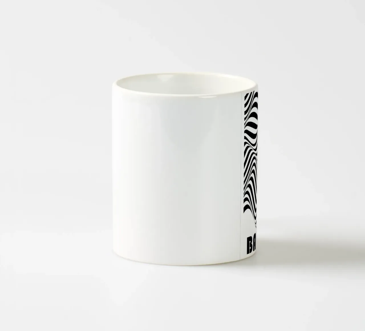 Bauhaus Abstract Wavy Lines Optical Art Print mug en céramique de NorwesClub