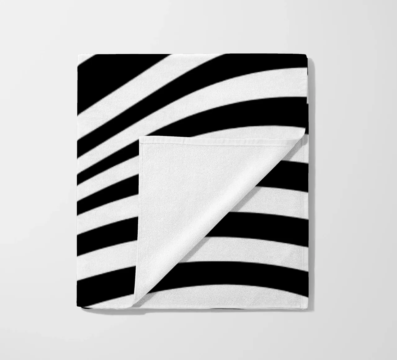 Bauhaus Abstract Wavy Lines Optical Art Print beach towel by NorwesClub