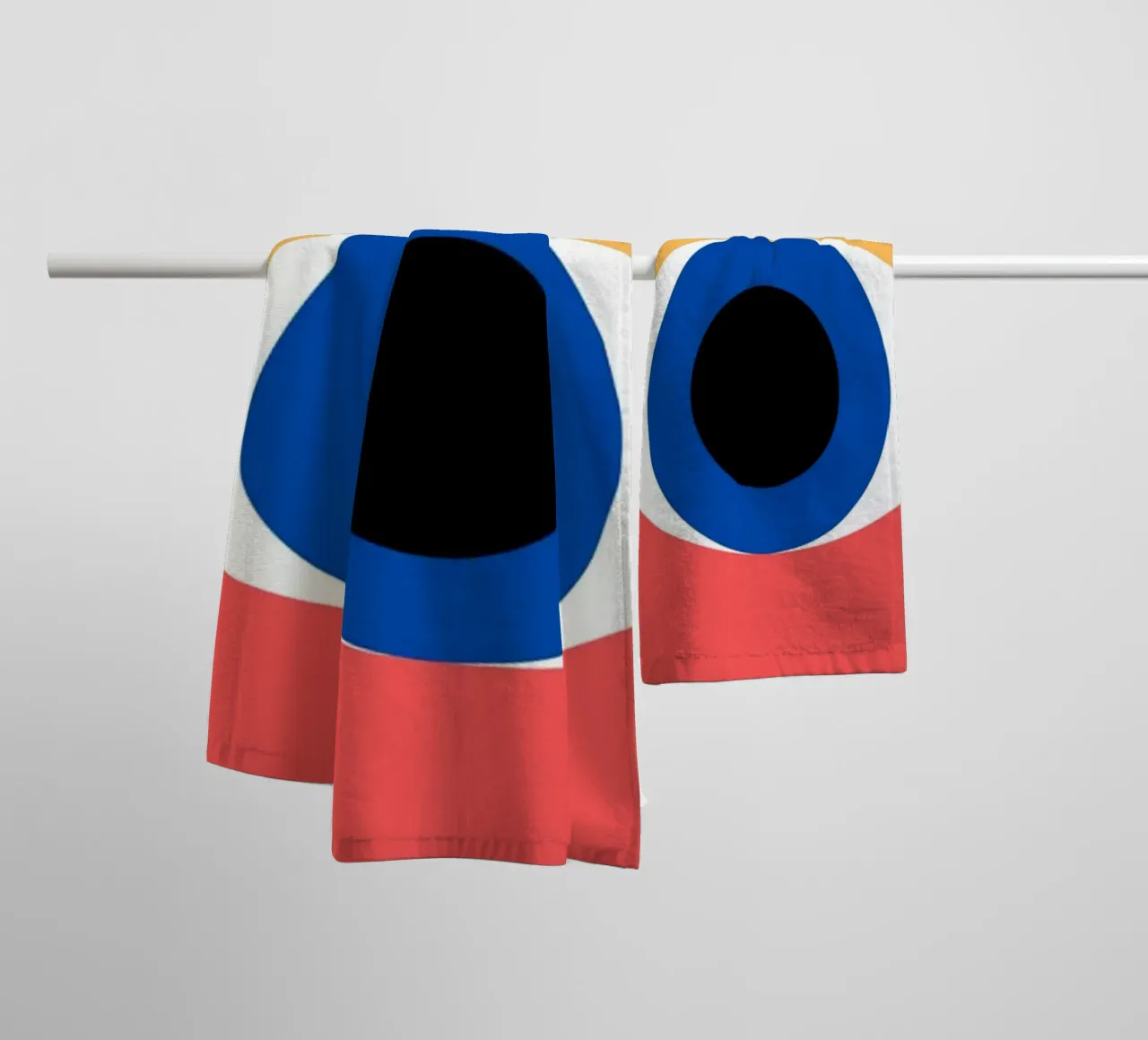 Bauhaus Geometrisch Abstract Oog Iconische Beweging Print badhanddoek van NorwesClub