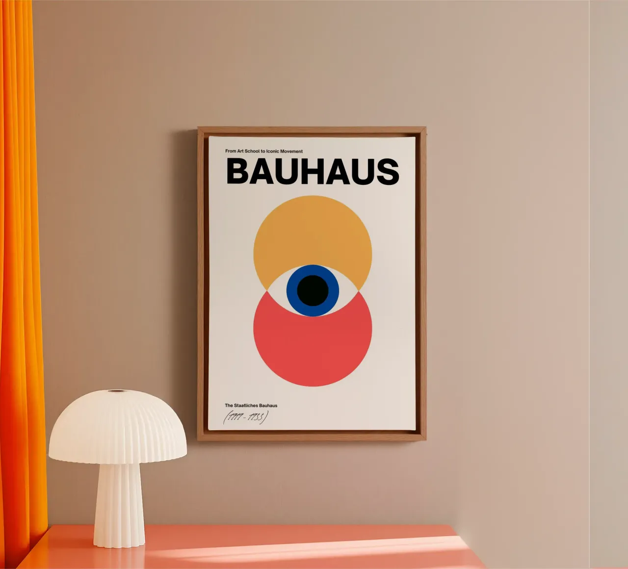 Bauhaus Geometric Abstract Eye Iconic Movement Print canvas by NorwesClub