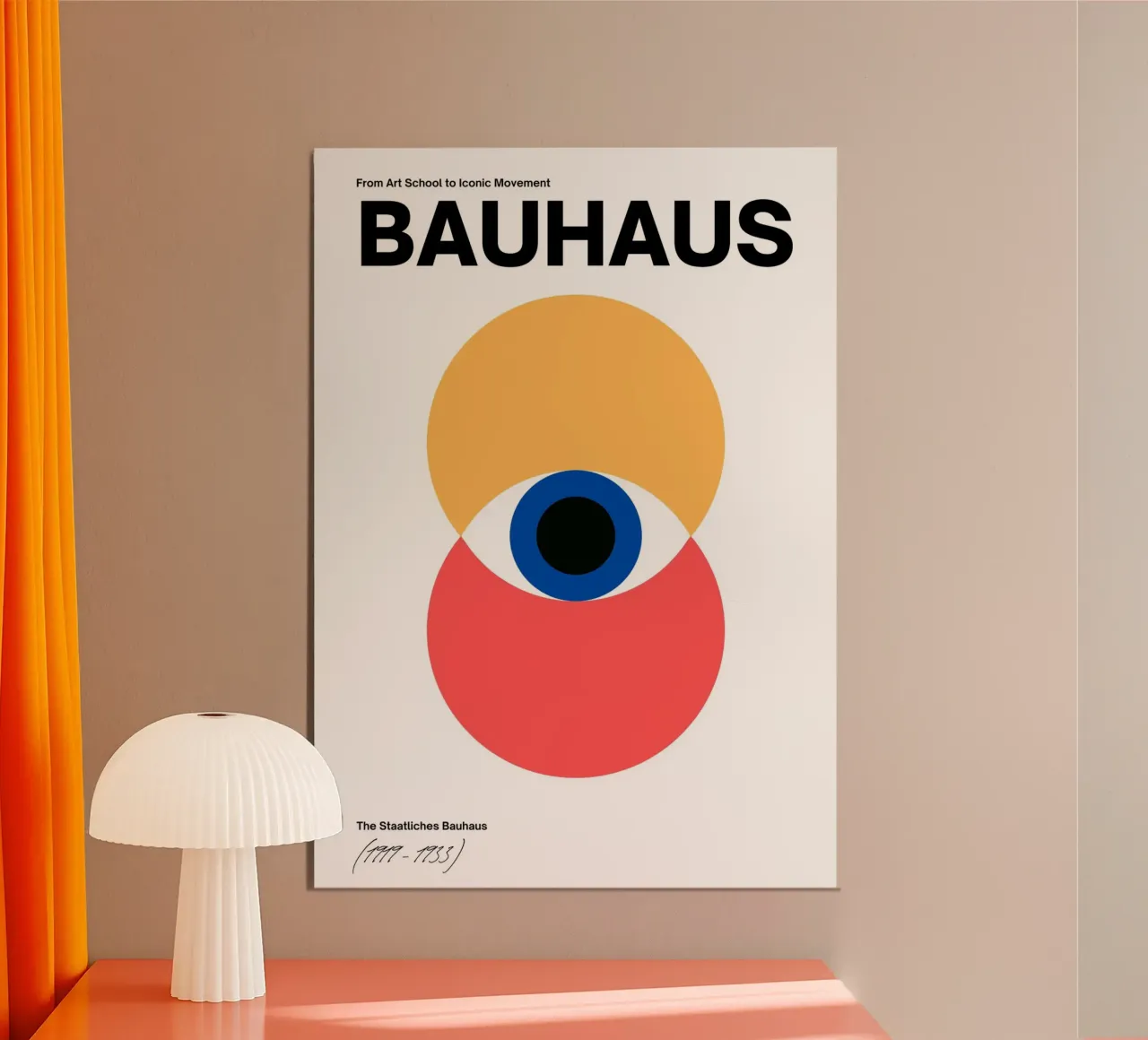 Bauhaus Geometric Abstract Eye Iconic Movement Print hahnemühle by NorwesClub