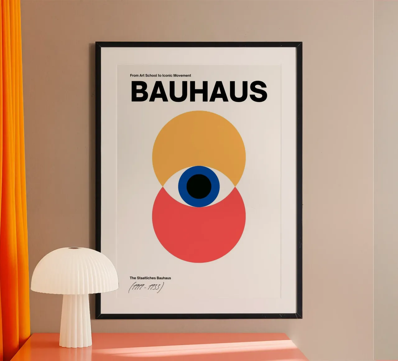 Bauhaus Geometric Abstract Eye Iconic Movement Print hahnemühle by NorwesClub