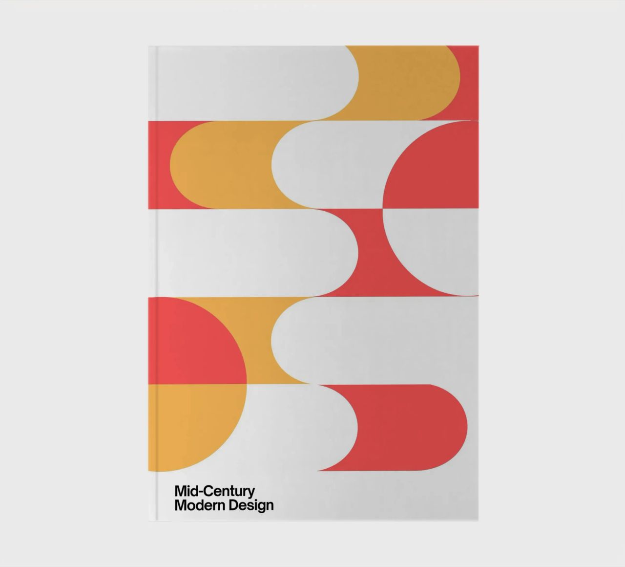 Mid-Century Modern Geometric Curves Abstract Print notebook by NorwesClub