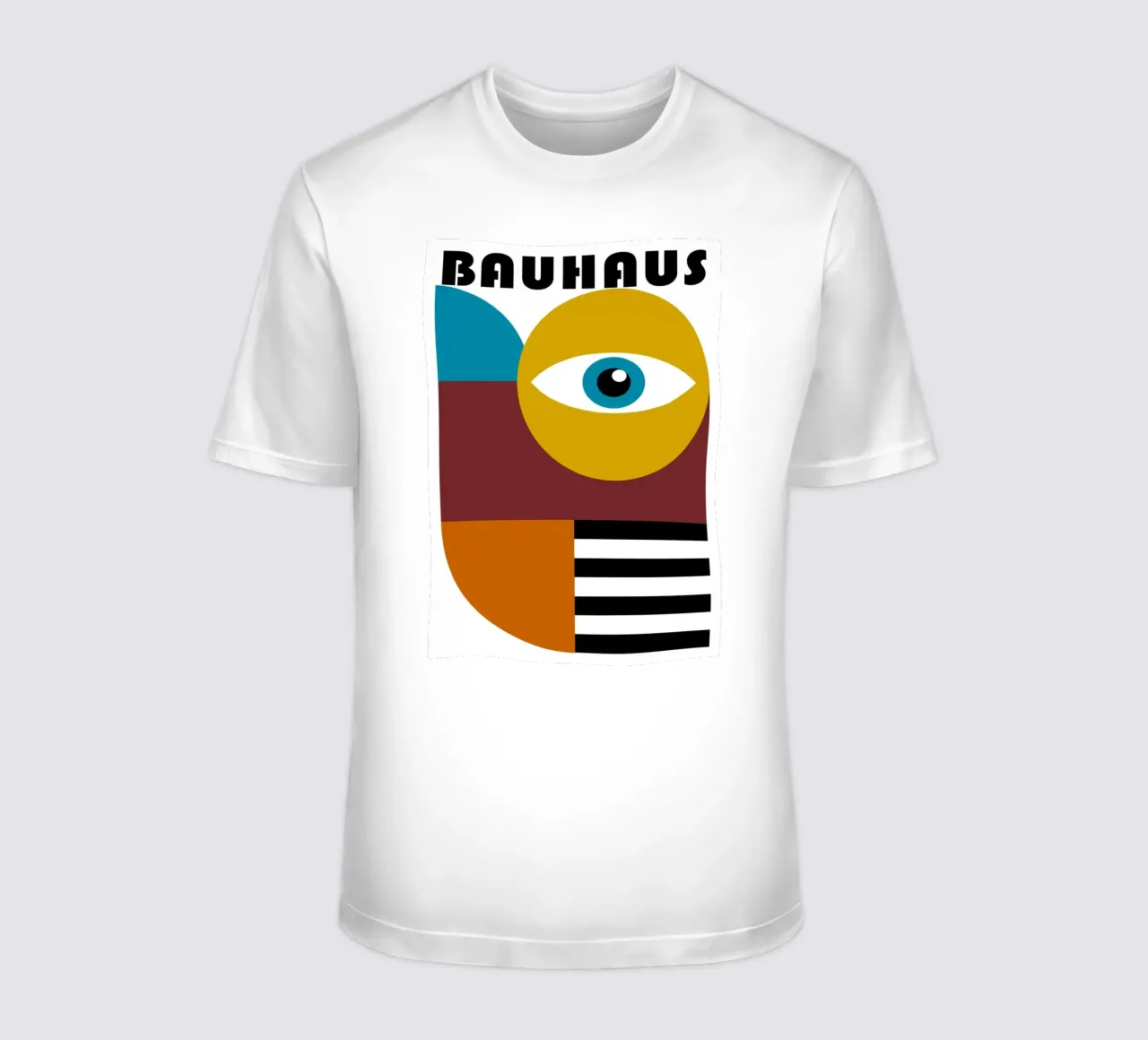 Bauhaus Geometric Abstract Figures Color Print t-shirt by NorwesClub
