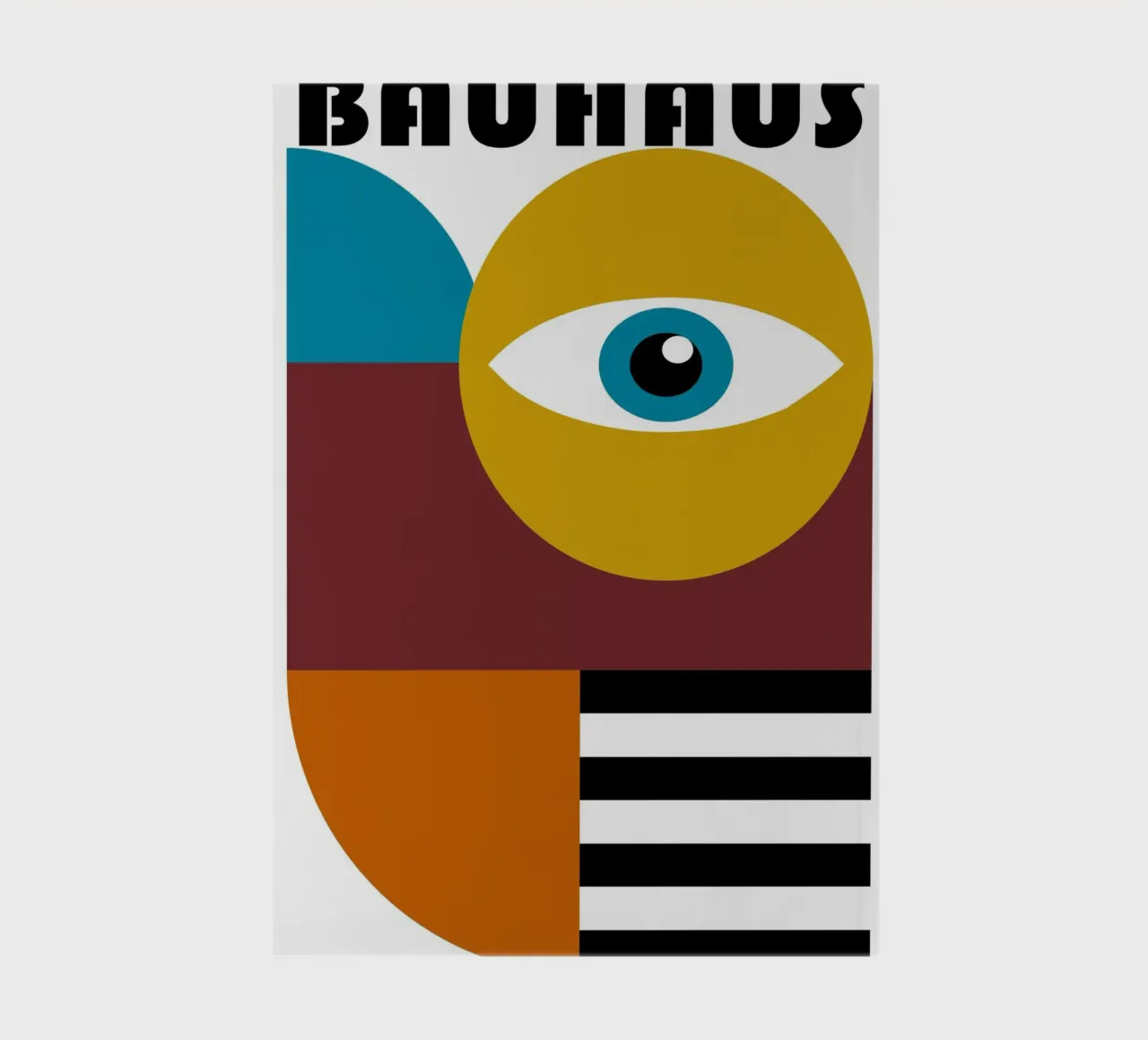 Bauhaus Geometric Abstract Figures Color Print notebook by NorwesClub