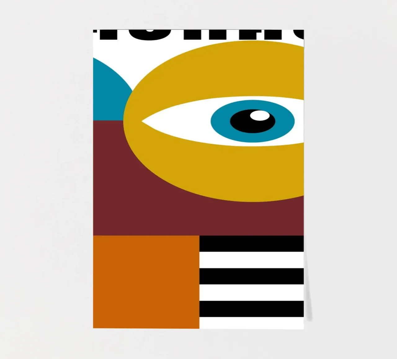 Bauhaus Geometric Abstract Figures Color Print sticker sheet by NorwesClub