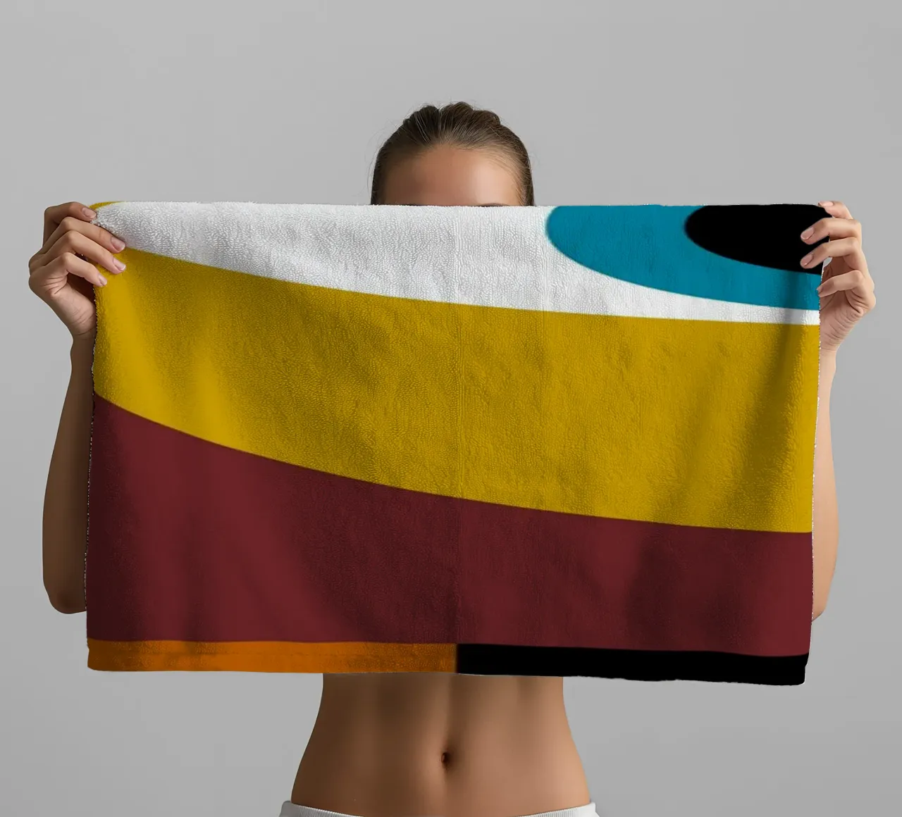 Bauhaus Geometric Abstract Figures Color Print serviette de bain de NorwesClub