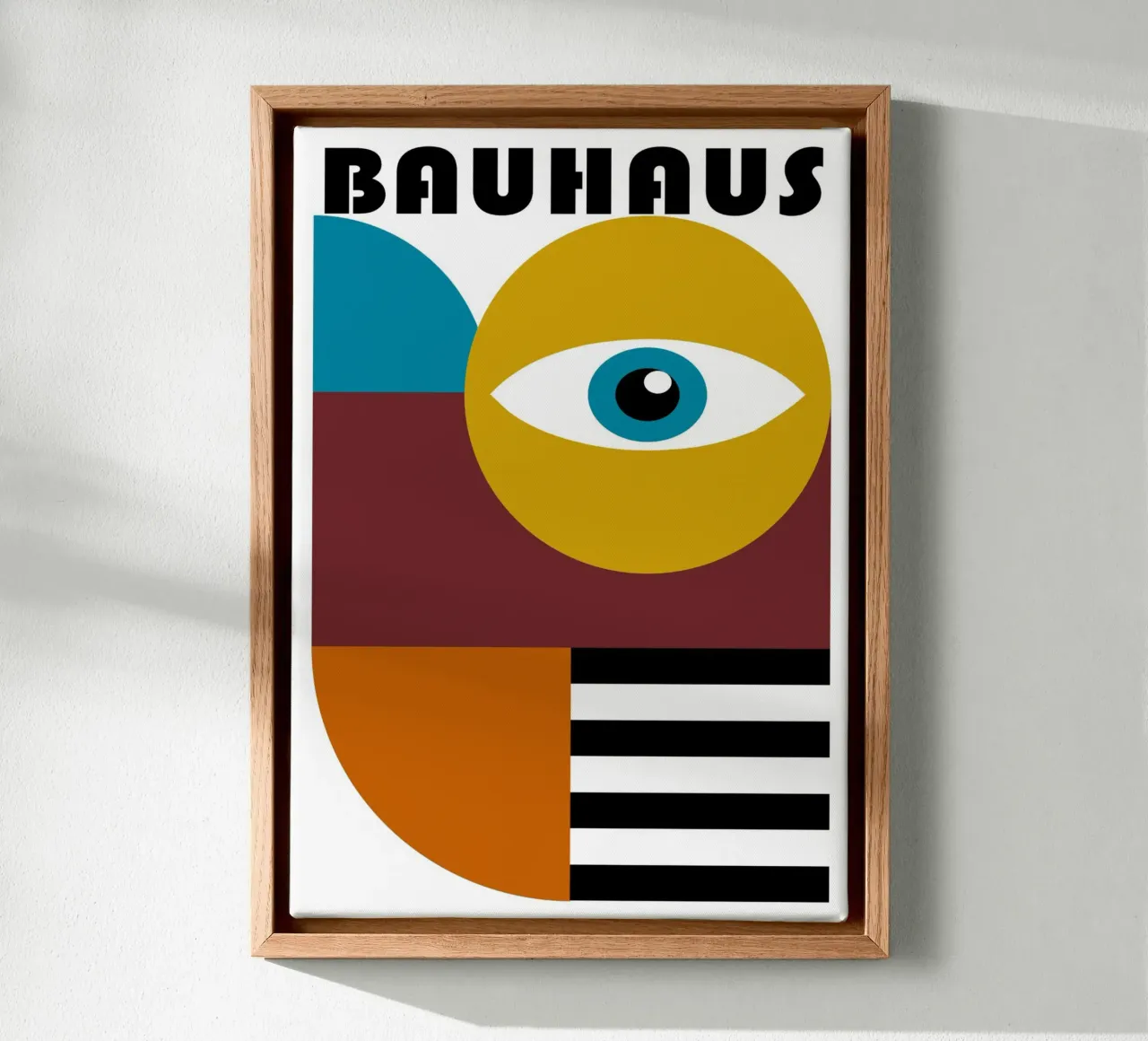 Bauhaus Geometric Abstract Figures Color Print canvas by NorwesClub