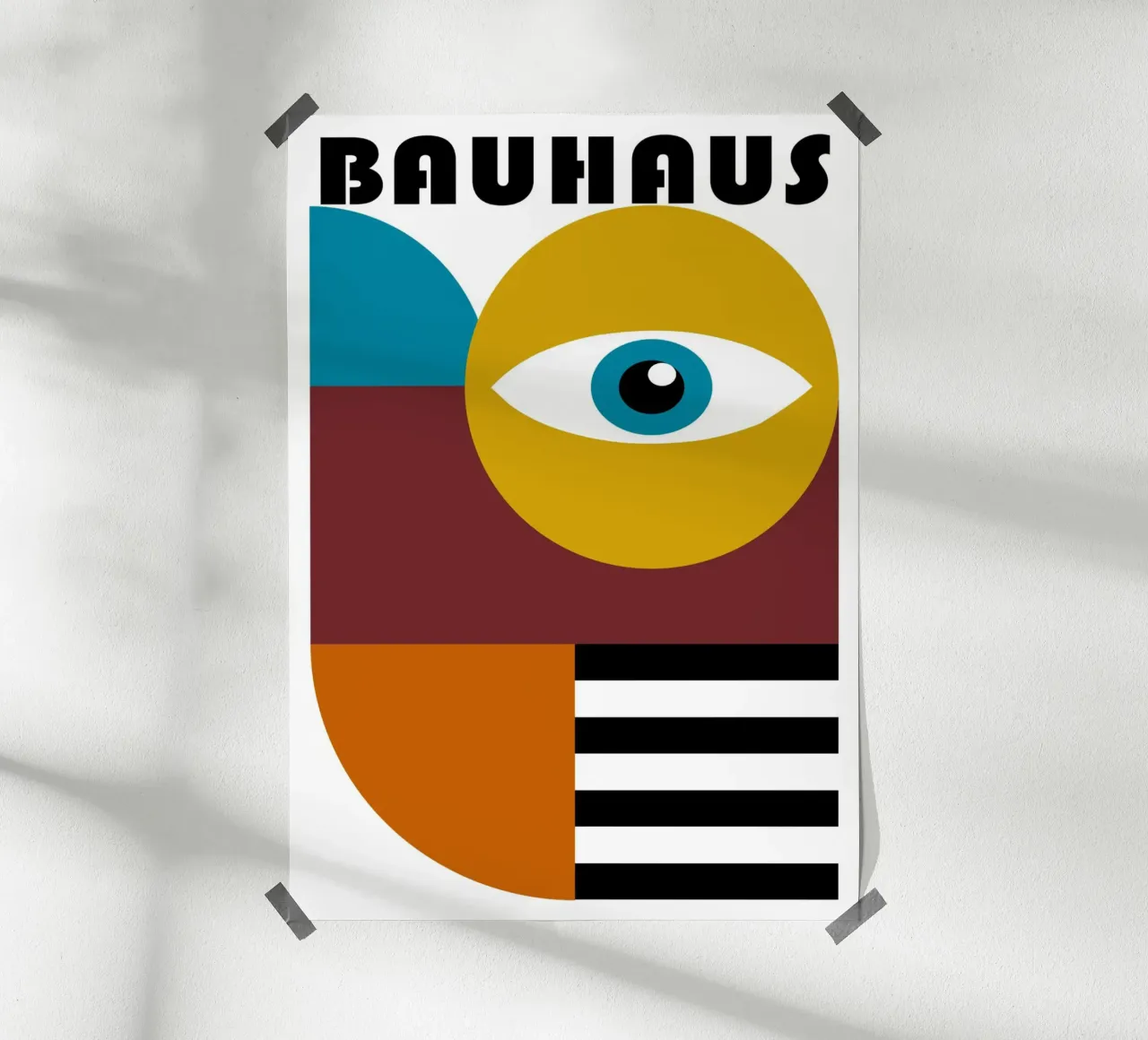 Bauhaus Geometric Abstract Figures Color Print hahnemühle by NorwesClub