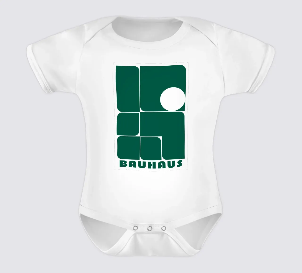 Bauhaus Forme astratte geometriche Verde Stampa body neonato maniche corte da NorwesClub