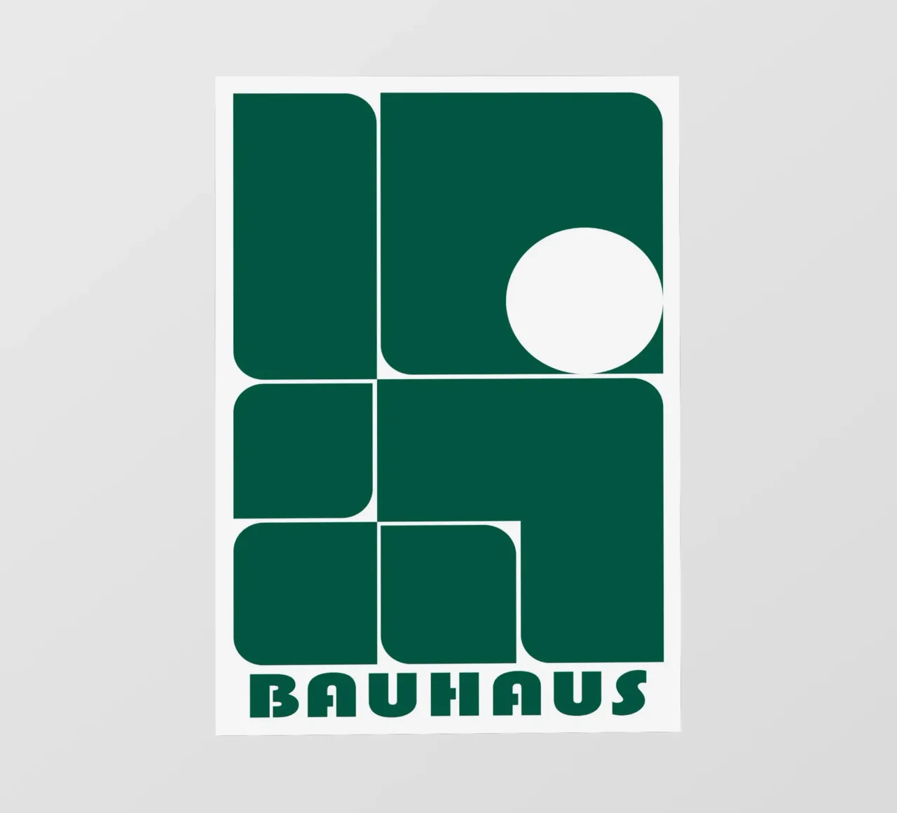 Bauhaus Forme astratte geometriche Verde Stampa pellicola backlit da NorwesClub