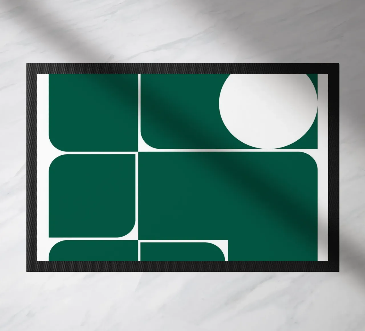 Bauhaus Forme astratte geometriche Verde Stampa zerbino da NorwesClub