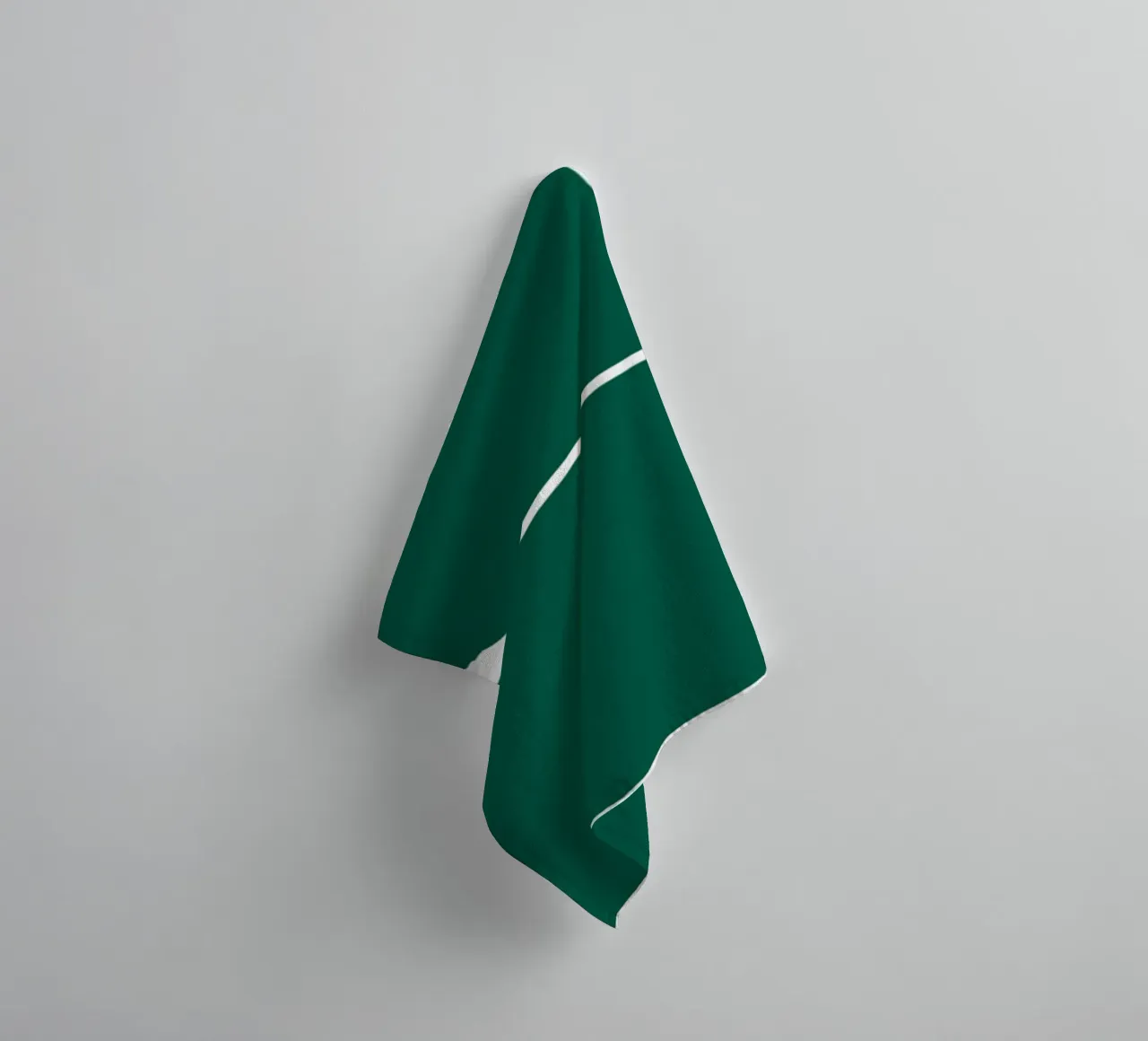 Bauhaus Geometric Abstract Shapes Green Print towel by NorwesClub