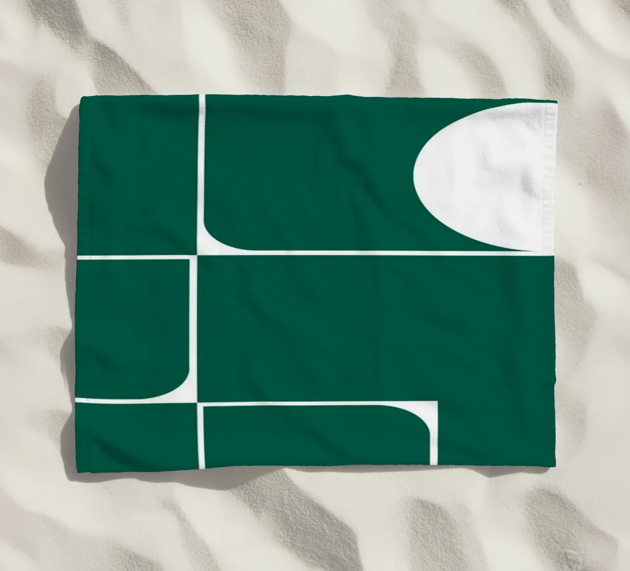 Bauhaus Forme astratte geometriche Verde Stampa telo mare da NorwesClub