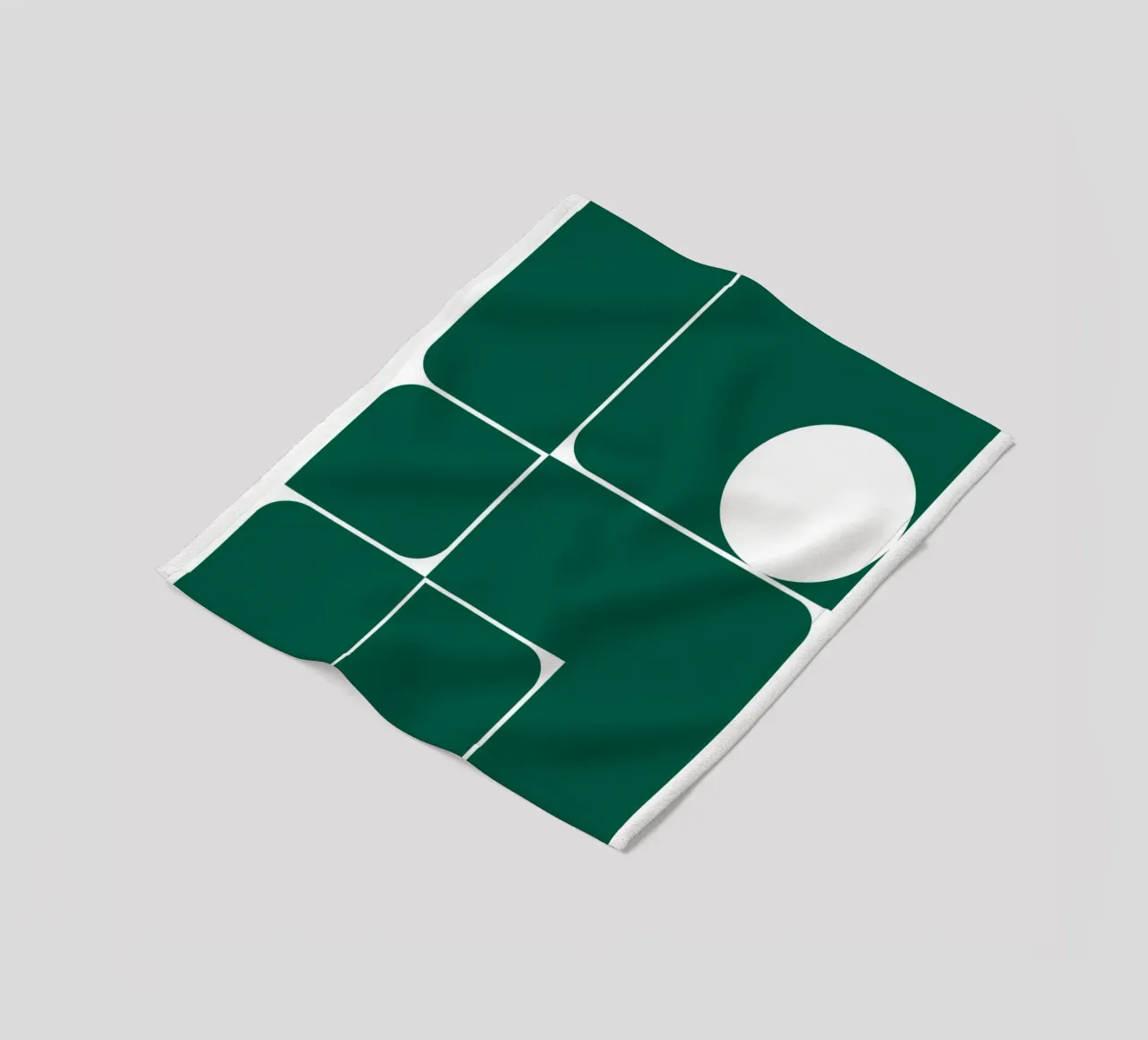 Bauhaus Geometrische Abstracte Vormen Groen Print fleecedeken van NorwesClub