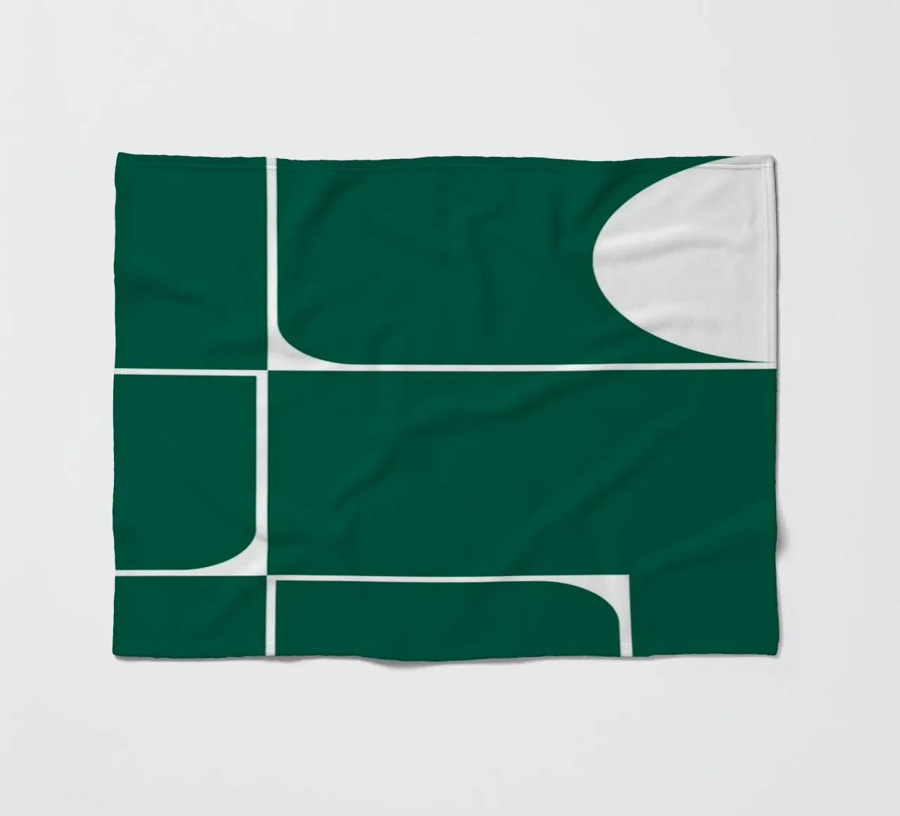 Bauhaus Geometrische Abstracte Vormen Groen Print fleecedeken van NorwesClub