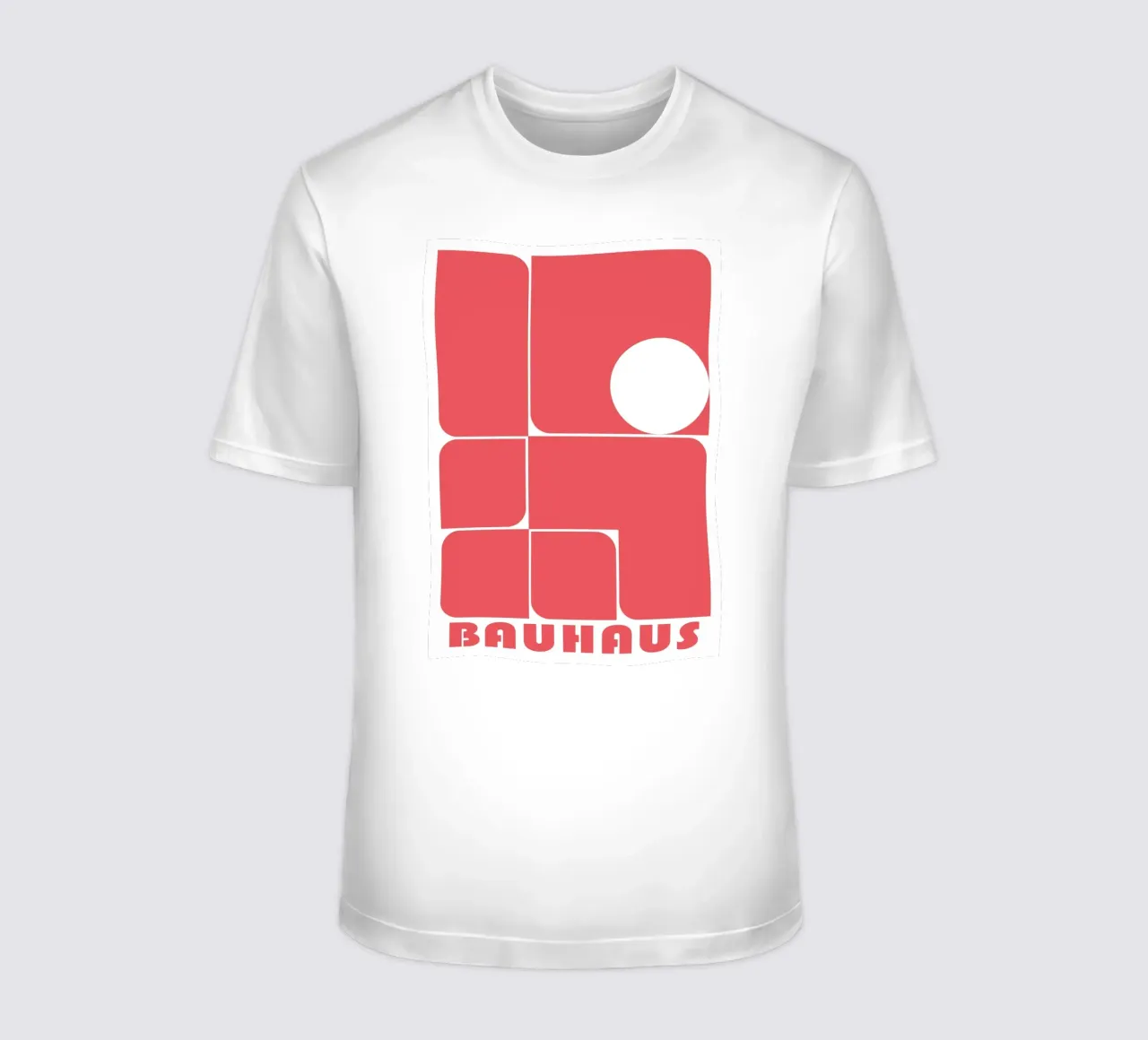 Bauhaus Forme astratte geometriche Rosso Stampa t-shirt da NorwesClub