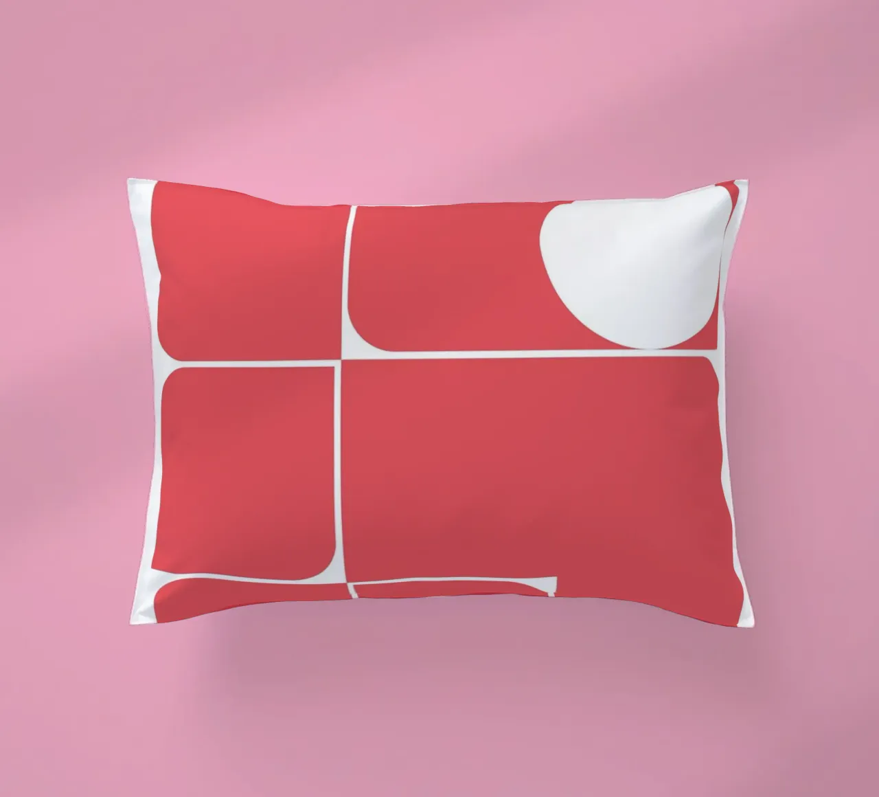 Bauhaus Forme astratte geometriche Rosso Stampa cuscino da NorwesClub