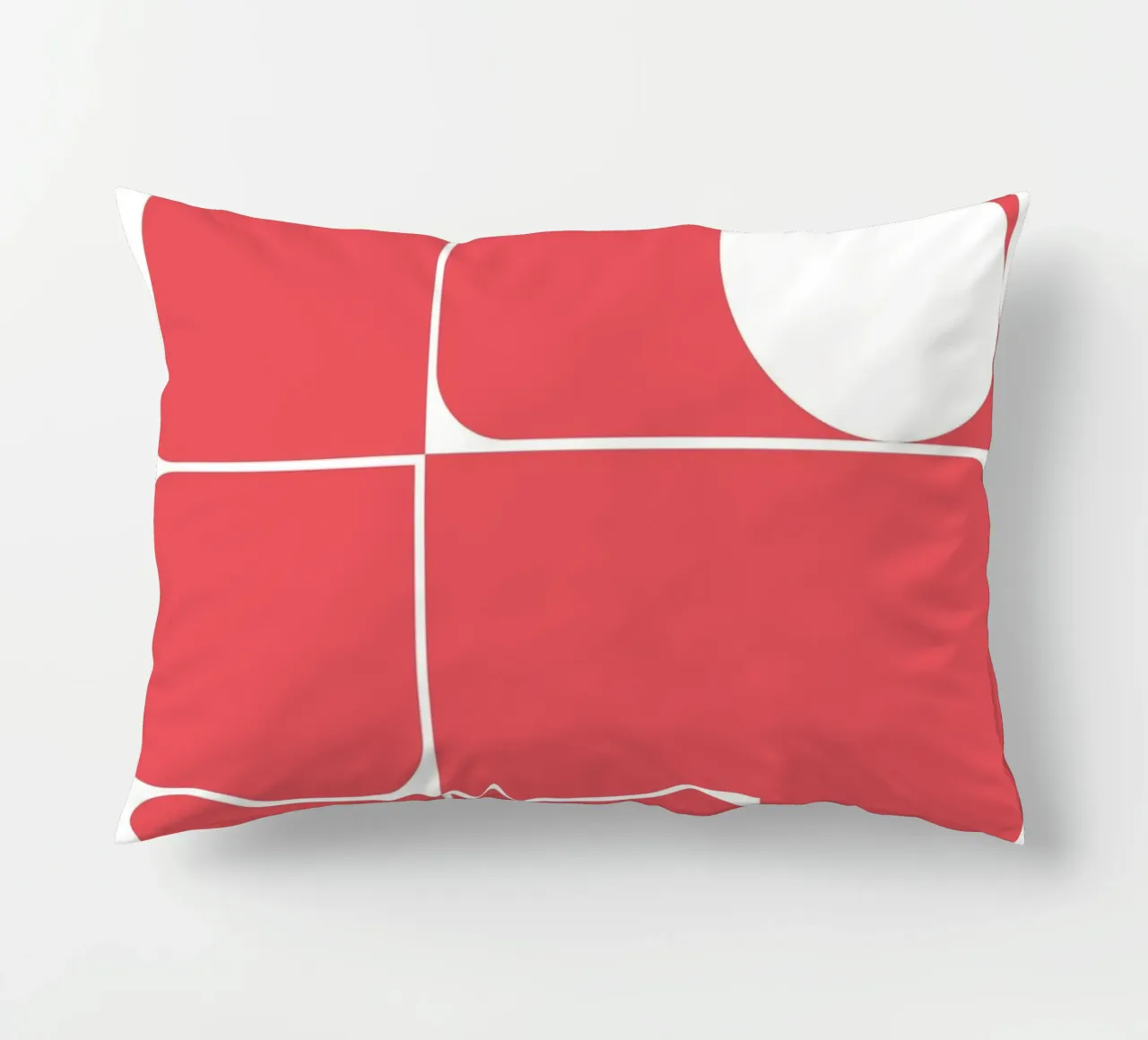 Bauhaus Forme astratte geometriche Rosso Stampa cuscino da NorwesClub