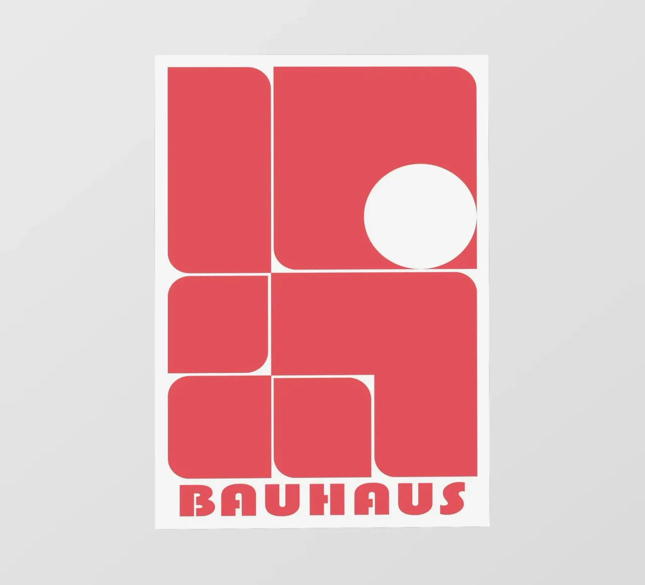 Bauhaus Forme astratte geometriche Rosso Stampa pellicola backlit da NorwesClub