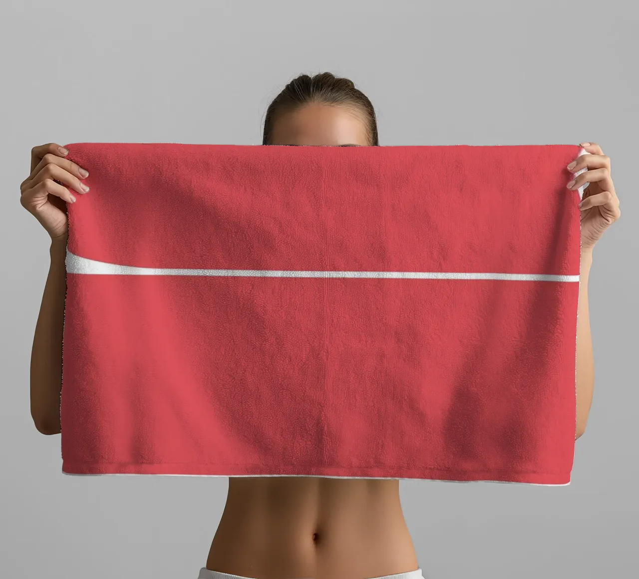 Bauhaus Forme astratte geometriche Rosso Stampa asciugamano da bagno da NorwesClub
