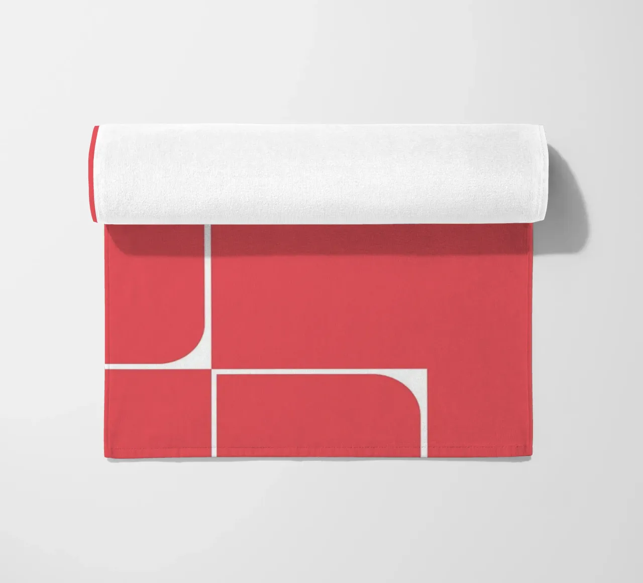 Bauhaus Forme astratte geometriche Rosso Stampa telo mare da NorwesClub