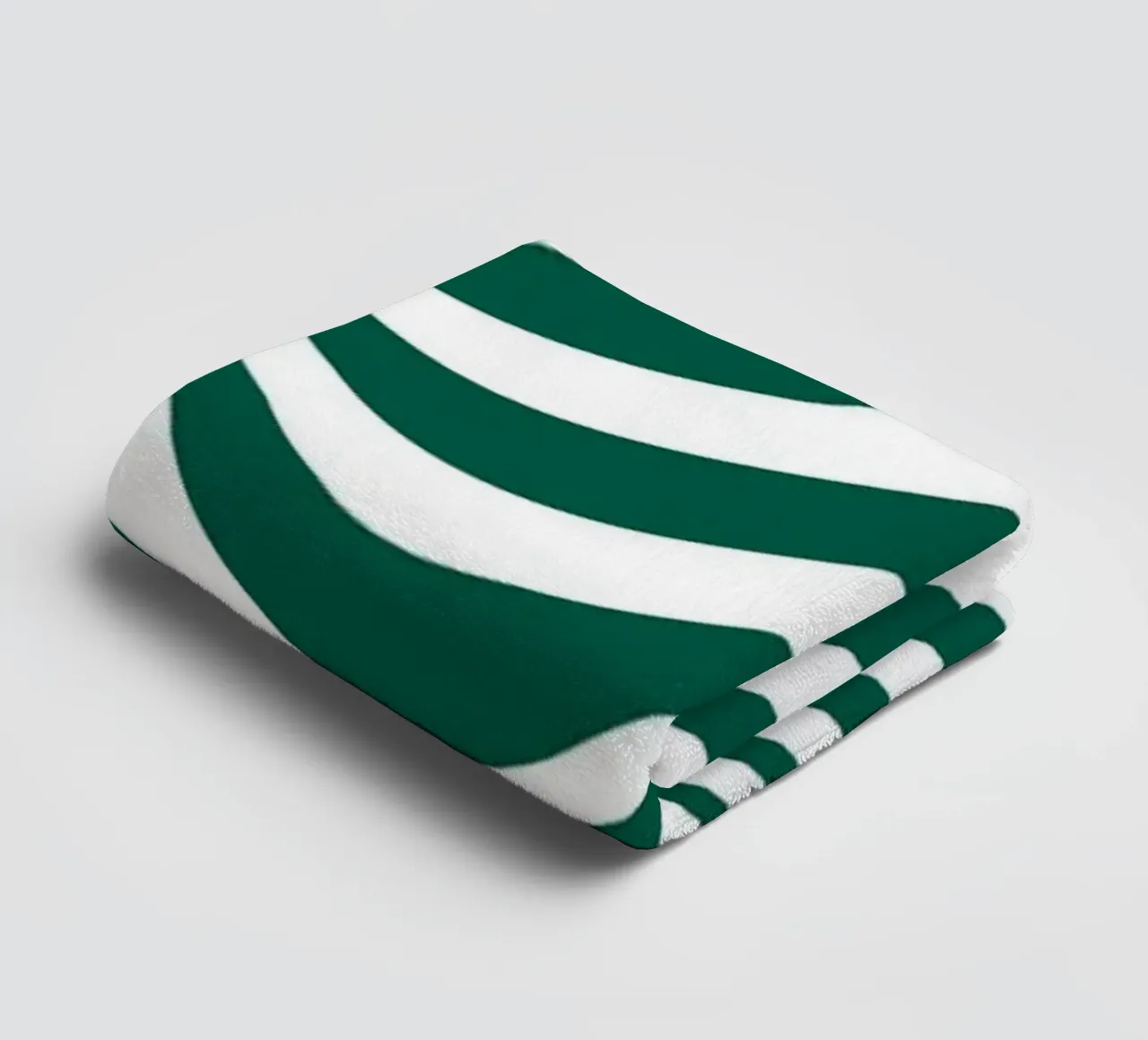 Bauhaus Abstract Wavy Lines Green Art Print Handtuch von NorwesClub