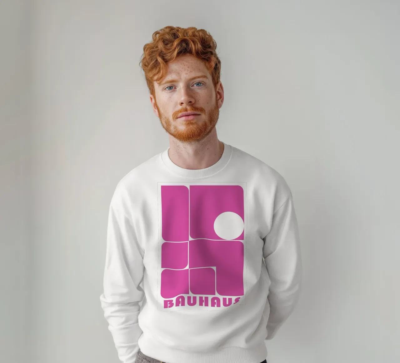 Bauhaus Forme astratte geometriche Rosa Stampa felpa da NorwesClub