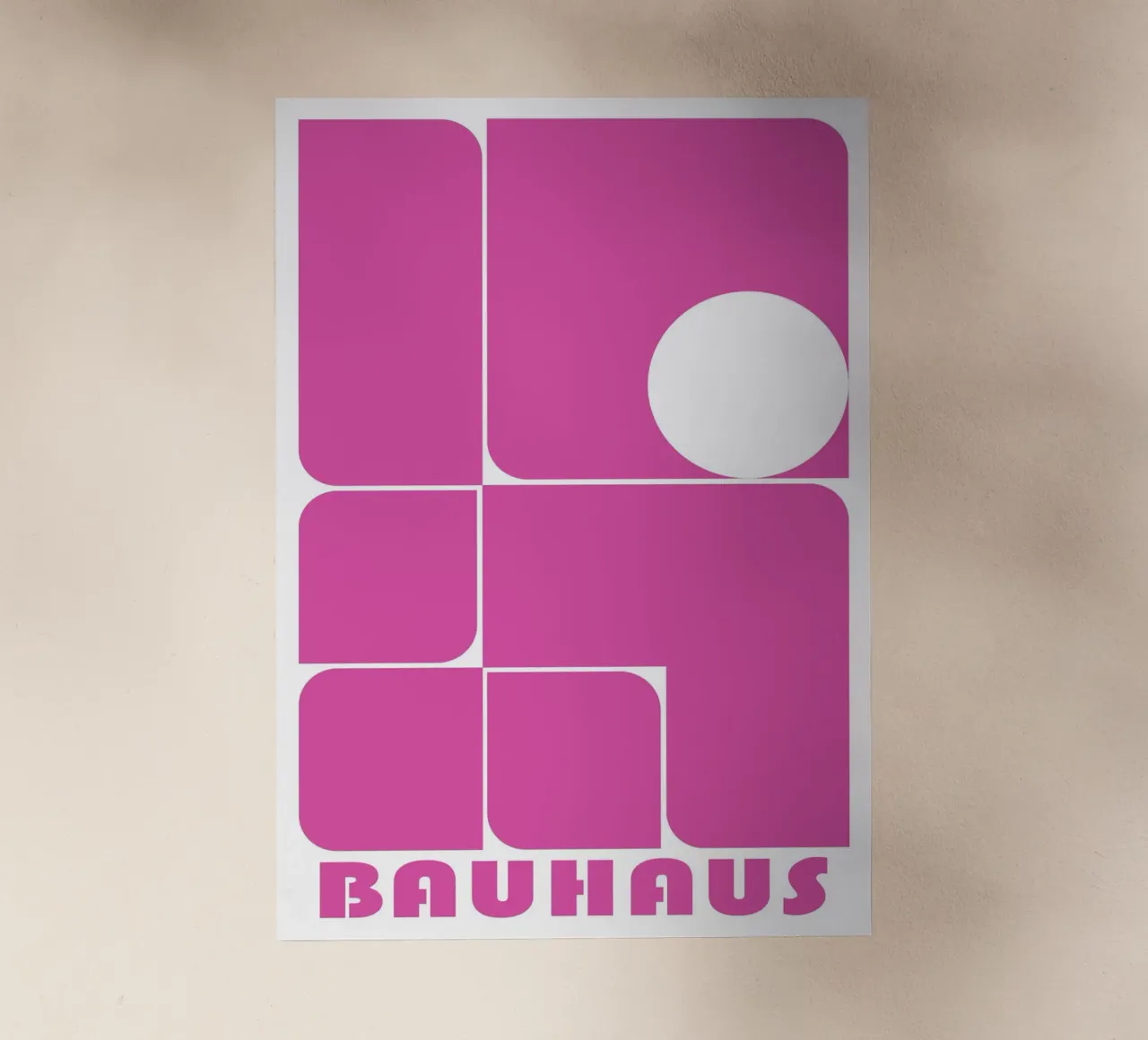 Bauhaus Forme astratte geometriche Rosa Stampa pellicola backlit da NorwesClub