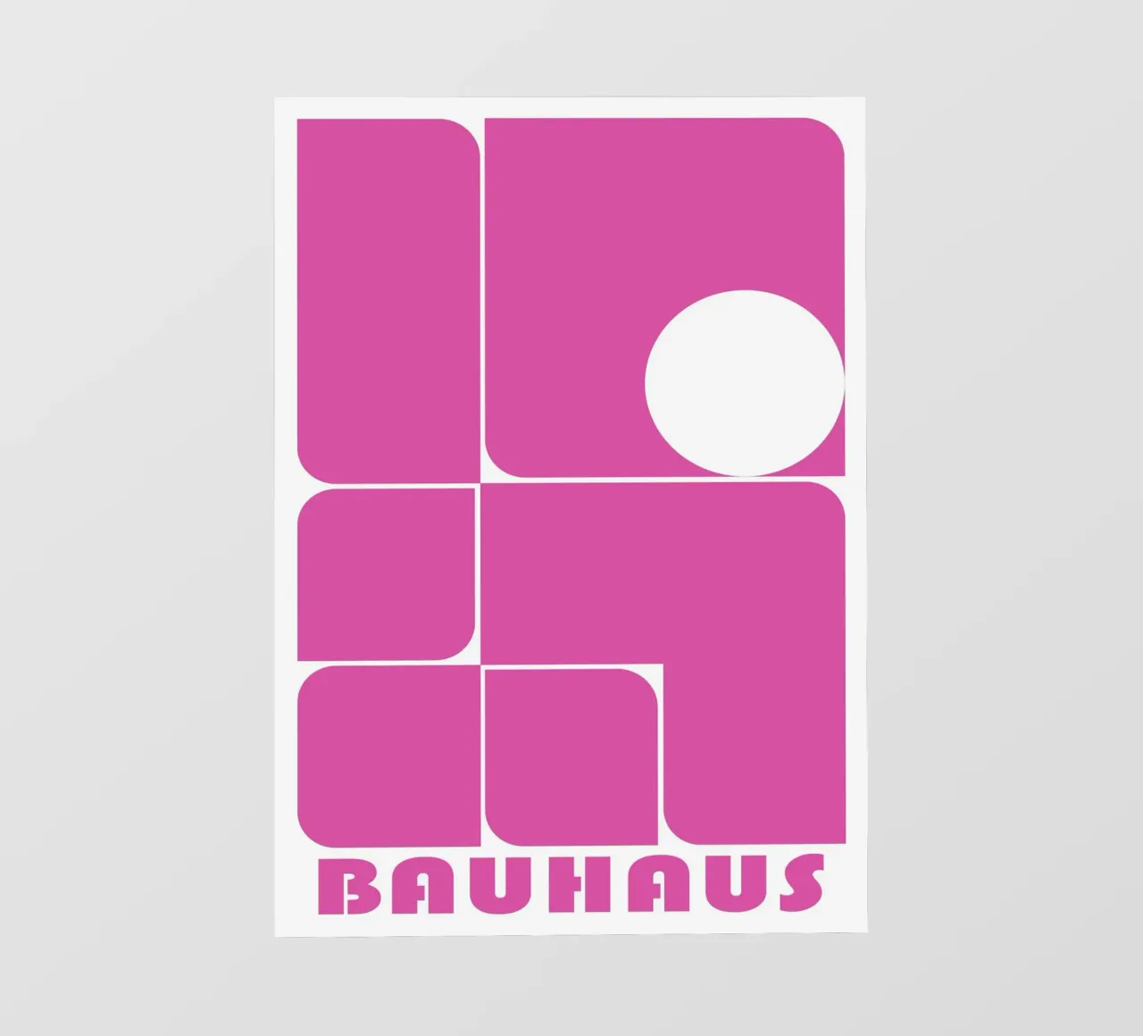 Bauhaus Forme astratte geometriche Rosa Stampa pellicola backlit da NorwesClub