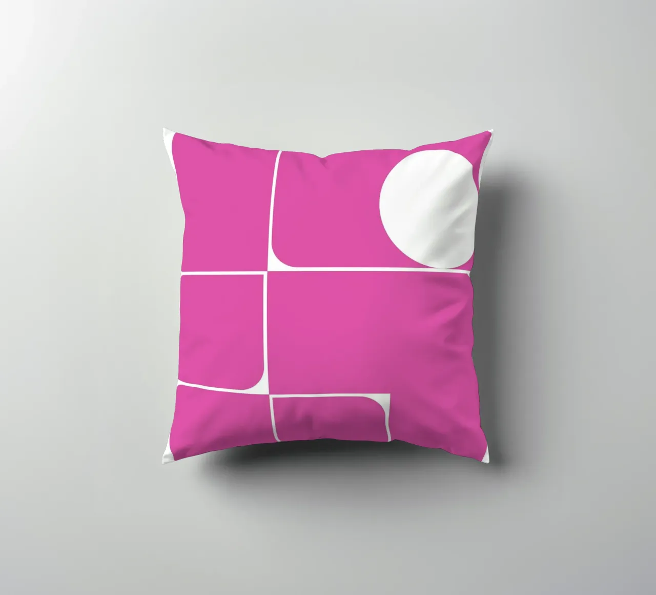Bauhaus Forme astratte geometriche Rosa Stampa cuscino da NorwesClub