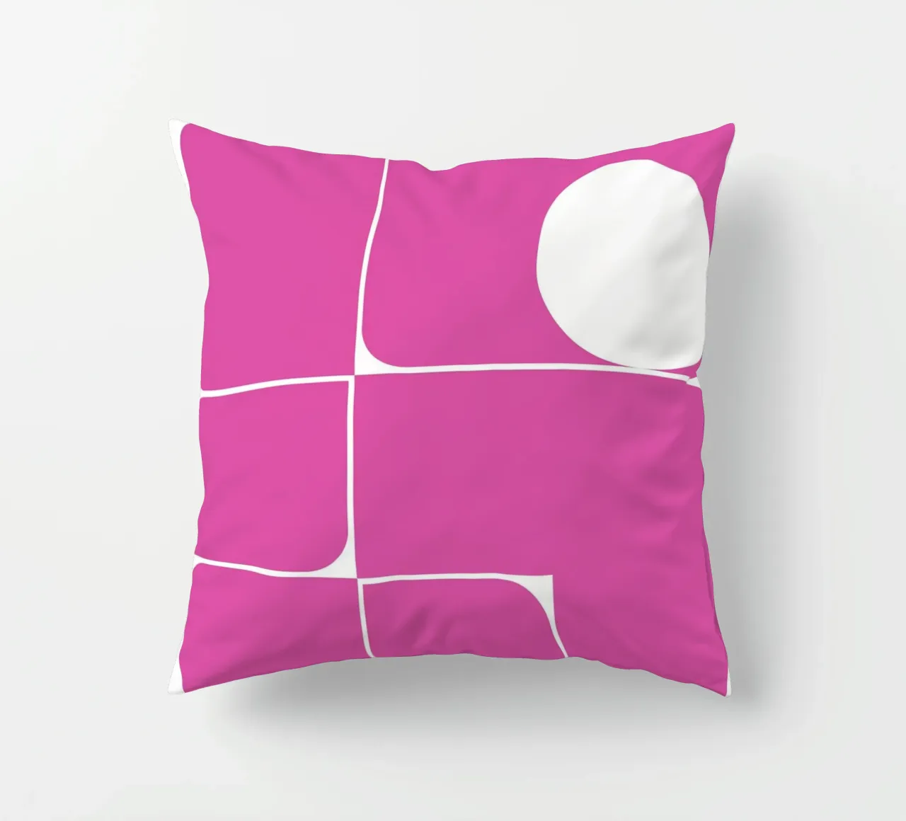 Bauhaus Forme astratte geometriche Rosa Stampa cuscino da NorwesClub