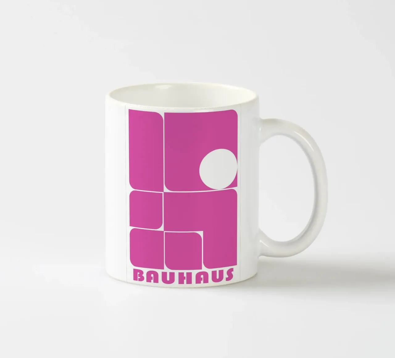 Bauhaus Forme astratte geometriche Rosa Stampa tazza in ceramica da NorwesClub