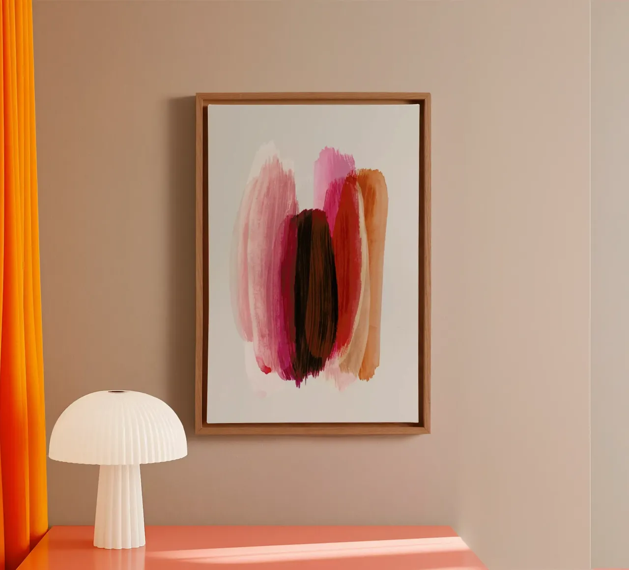 Brush Strokes 32X canvas met Baklijst van Mareike Böhmer