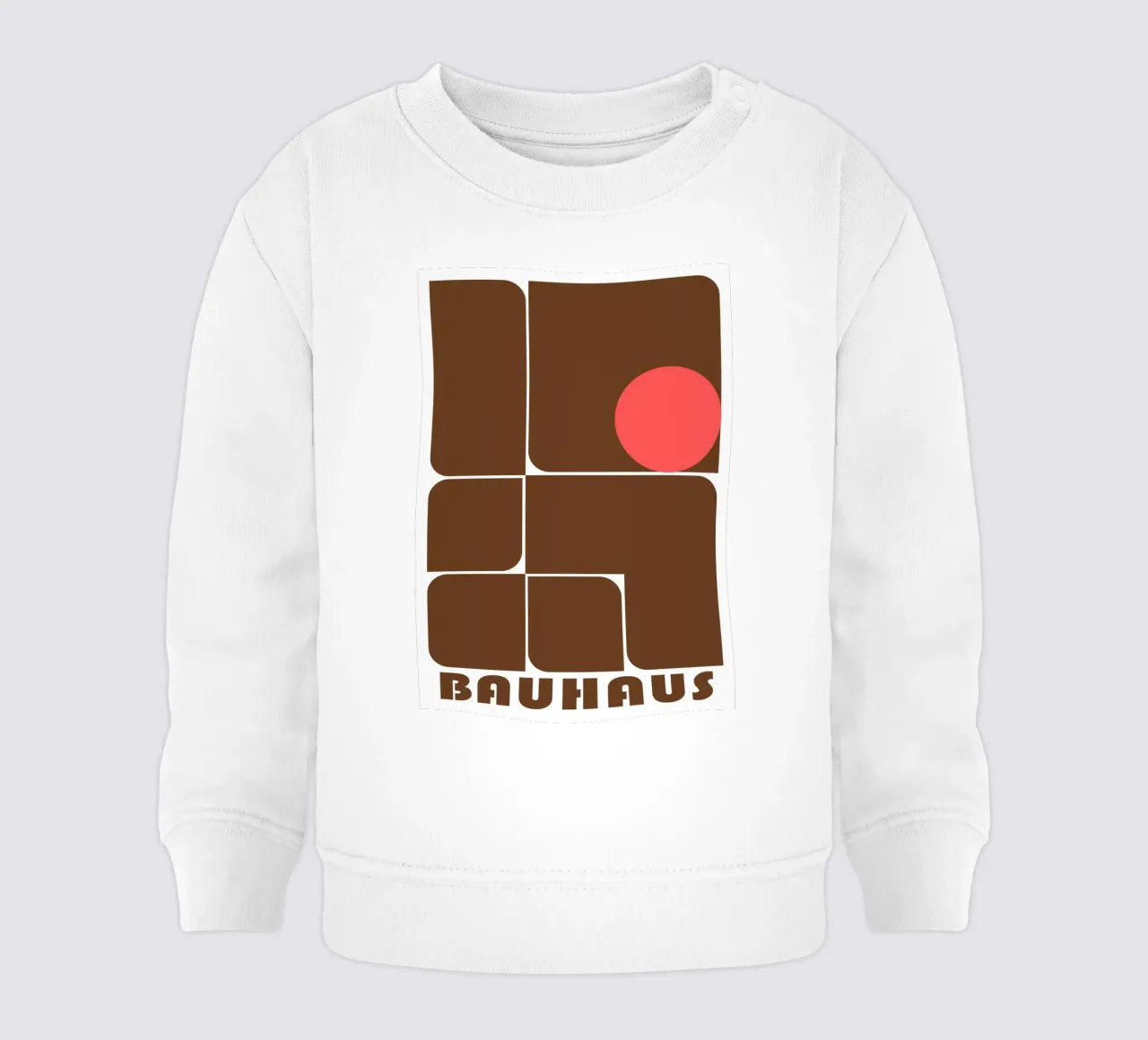 Bauhaus Forme astratte geometriche Stampa marrone felpa neonato da NorwesClub