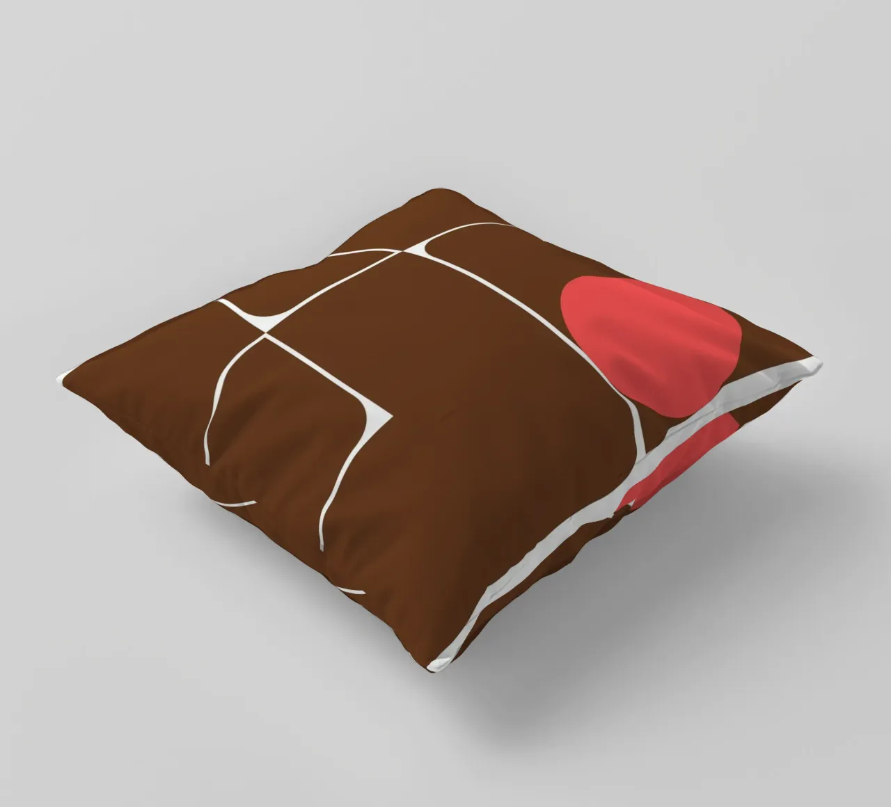 Bauhaus Forme astratte geometriche Stampa marrone cuscino da NorwesClub