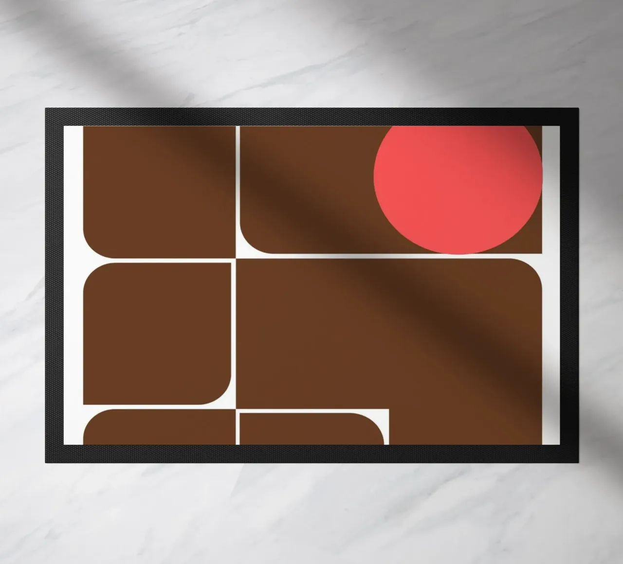 Bauhaus Forme astratte geometriche Stampa marrone zerbino da NorwesClub