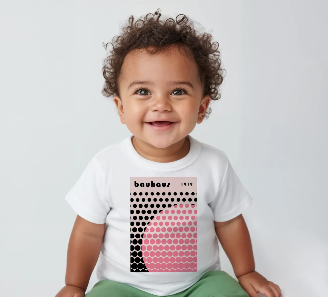 Bauhaus Geometric Grid Circles Abstract Print 1919 baby t-shirt by NorwesClub
