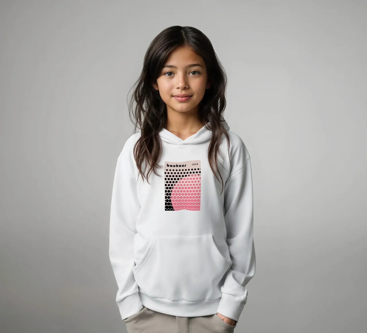 Bauhaus Geometric Grid Circles Abstract Print 1919 sudadera con capucha para niño de NorwesClub