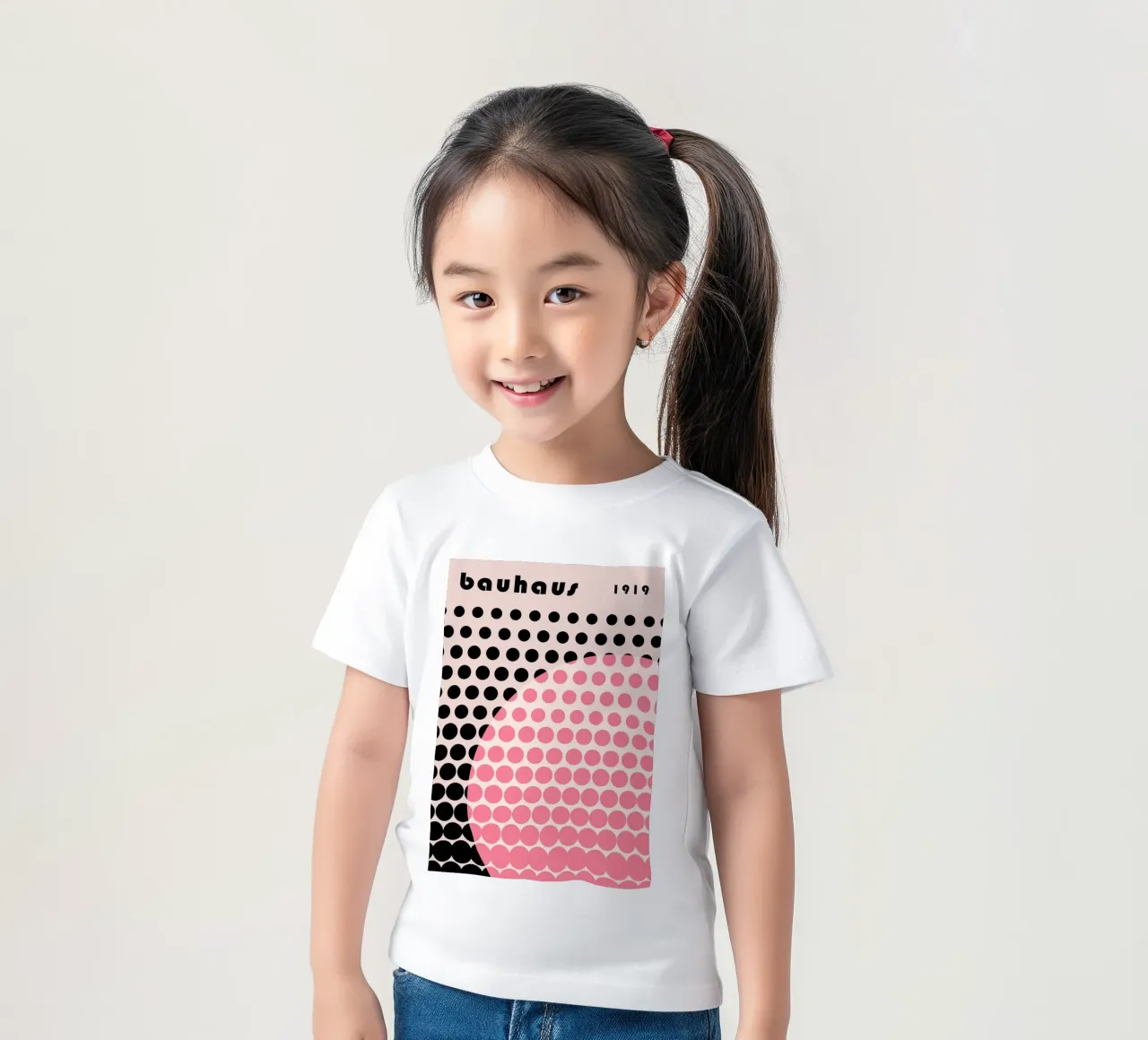 Bauhaus Geometric Grid Circles Abstract Print 1919 kids t-shirt by NorwesClub
