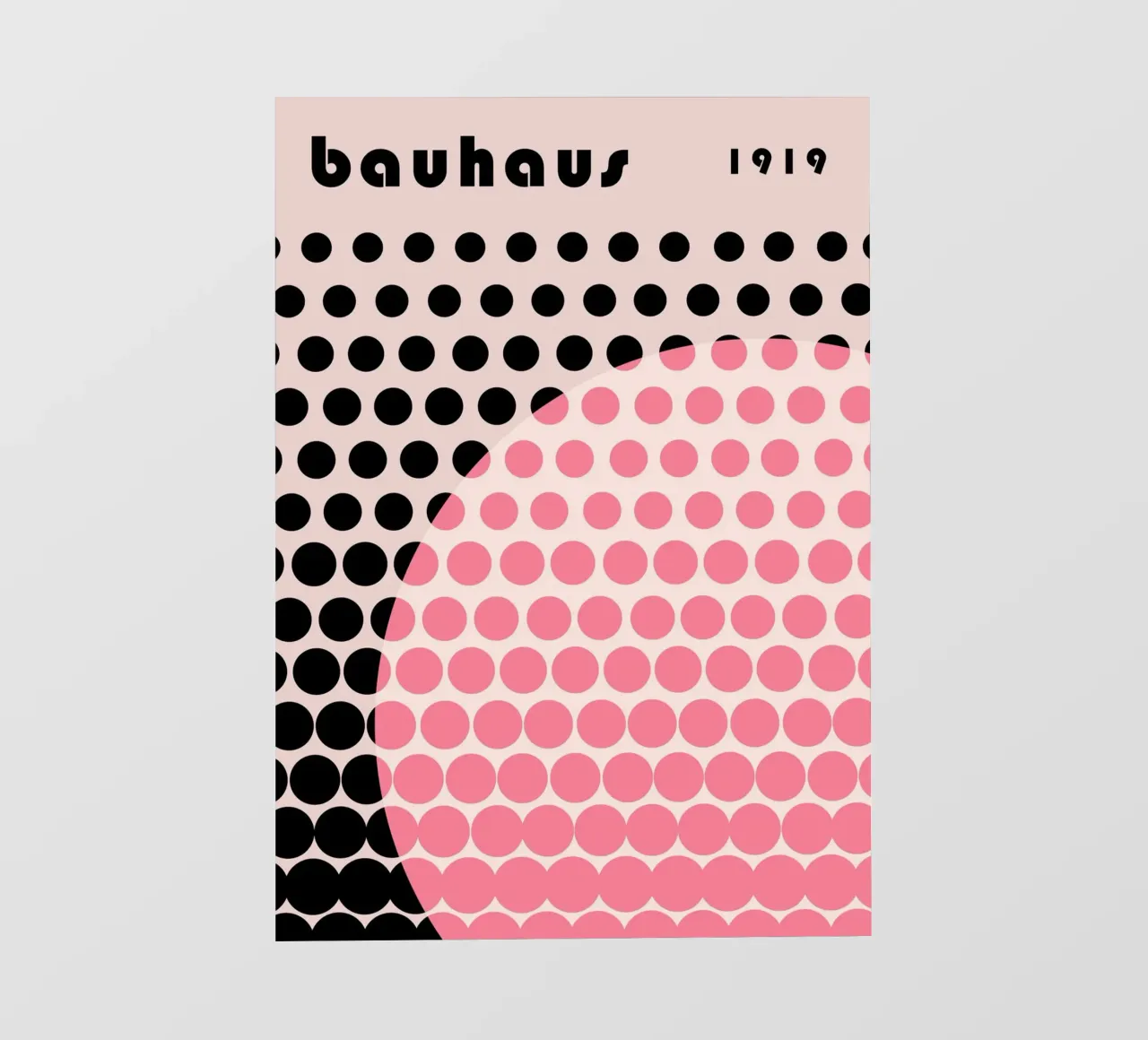 Bauhaus Geometrisch raster cirkels abstract Print 1919 fotobehang van NorwesClub