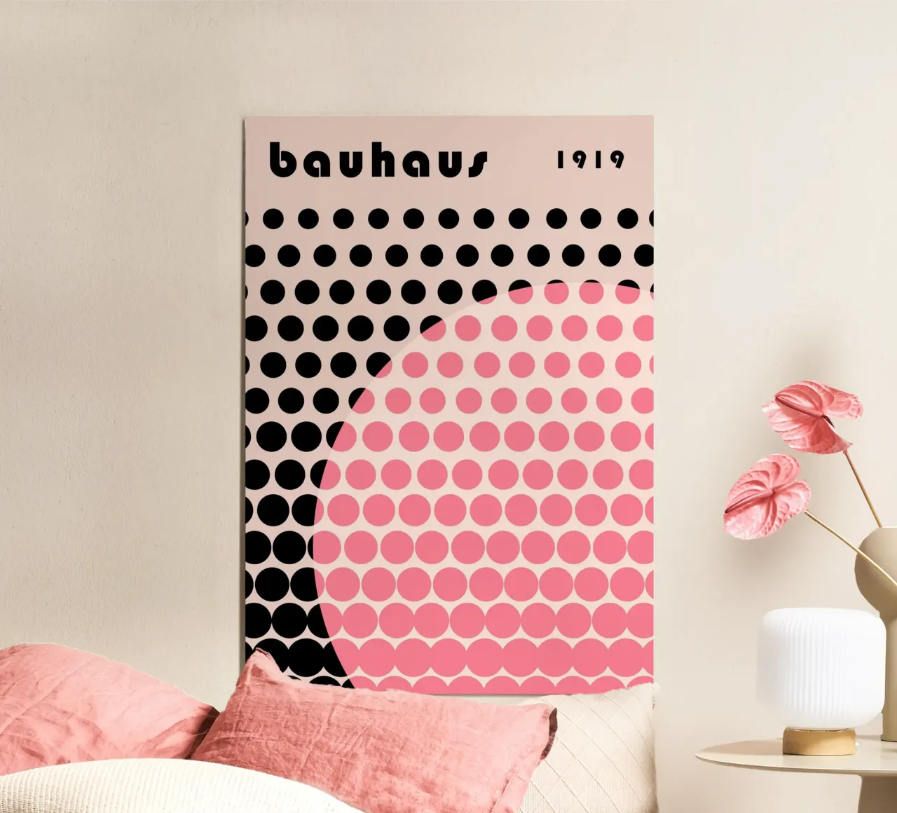 Bauhaus Géométrique Grille Cercles Abstrait 1919 poster de NorwesClub