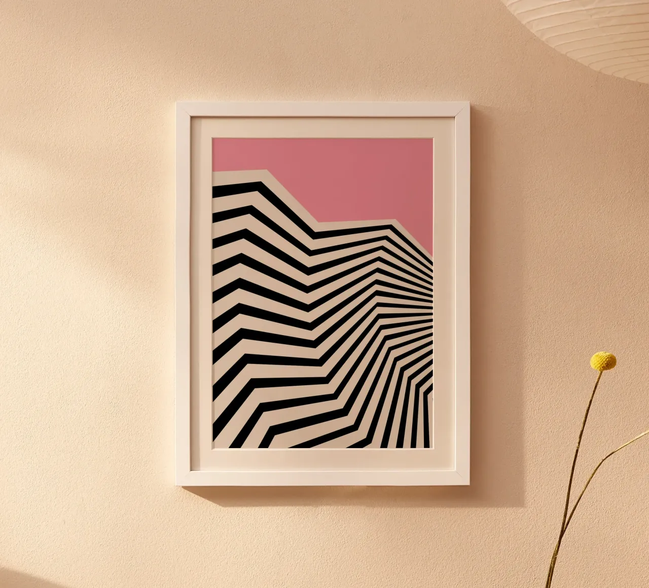 Bauhaus Geometric Stripes Abstract Optical Print hahnemühle by NorwesClub