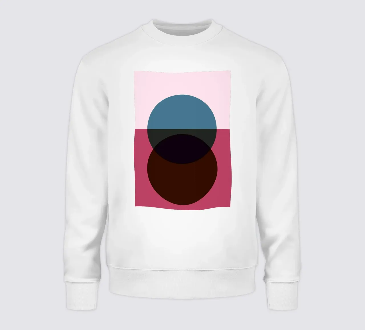 Stampa a colori di cerchi geometrici astratti sovrapposti felpa da NorwesClub