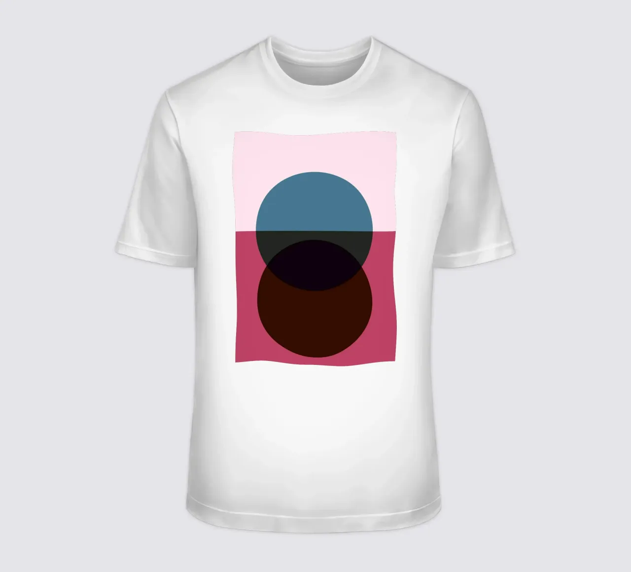 Geometric Abstract Overlapping Circles Color Print t-shirt by NorwesClub