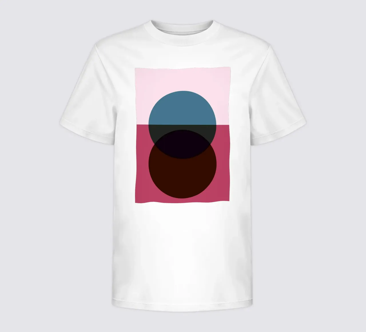 Geometric Abstract Overlapping Circles Color Print kids t-shirt by NorwesClub