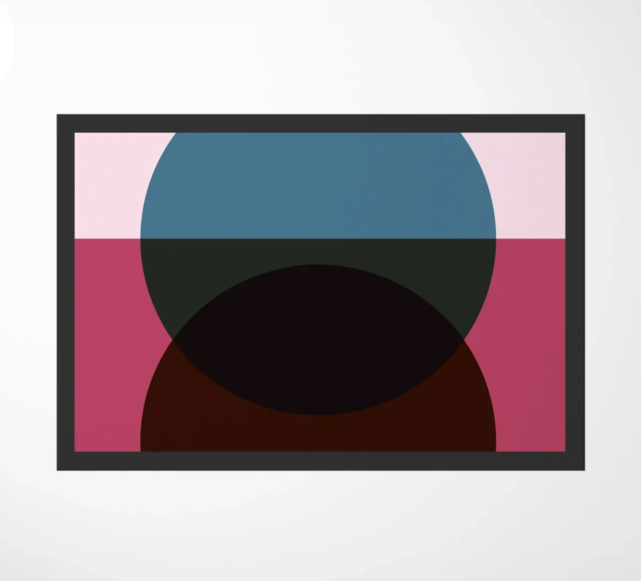 Geometric Abstract Overlapping Circles Color Print doormat by NorwesClub